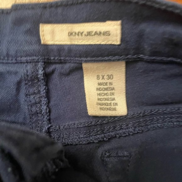 DKNY Dark Blue Navy Straight Leg Pants Jeans 8x30 - Picture 10 of 13